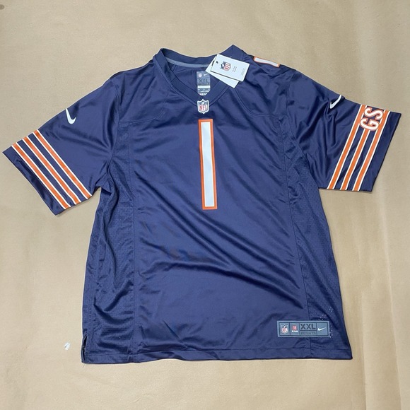 Nike NFL Men's #1 Justin Fields Chicago Bears Game Jersey Size XXL - Picture 1 of 14